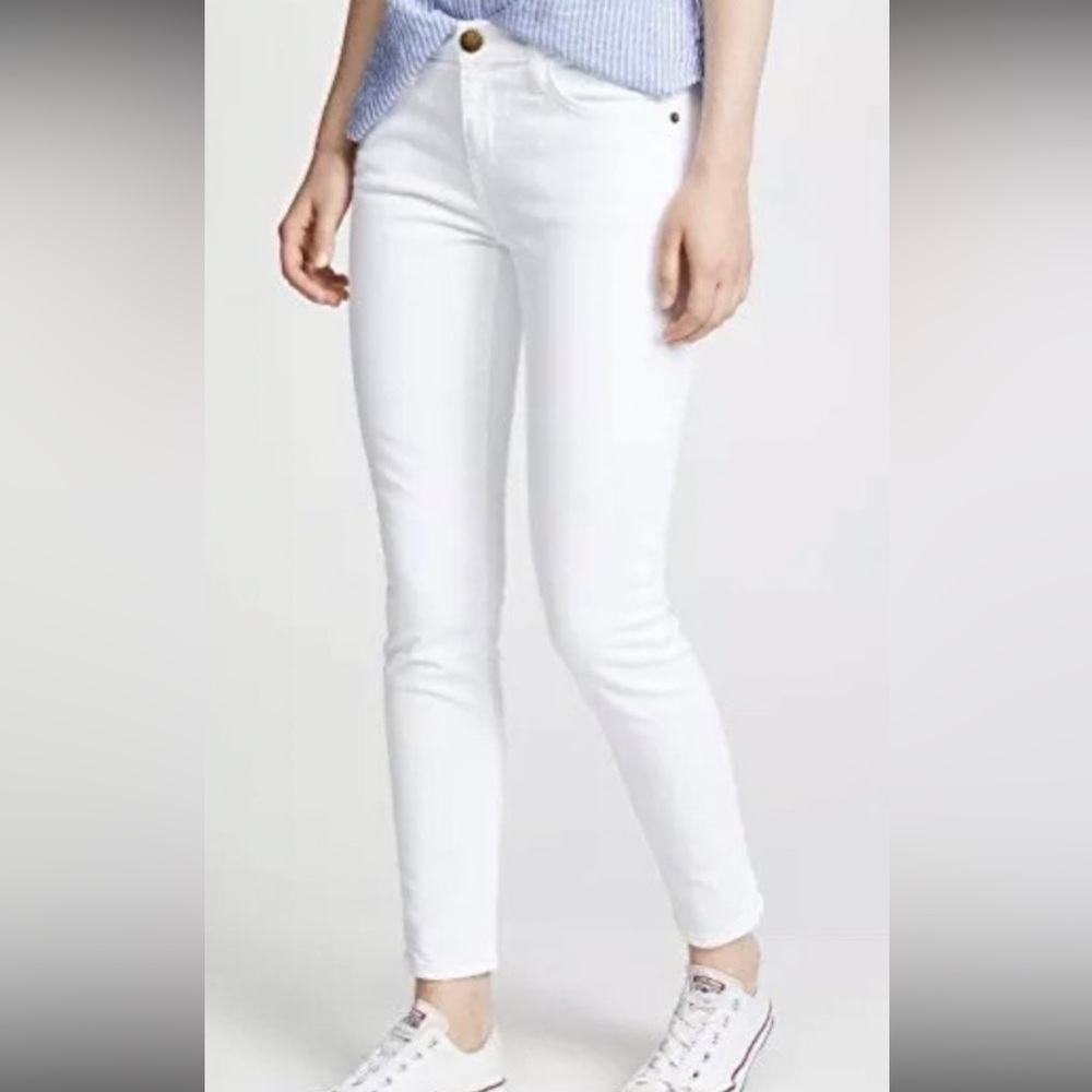 Current/Elliott The Stiletto white denim skinny jeans